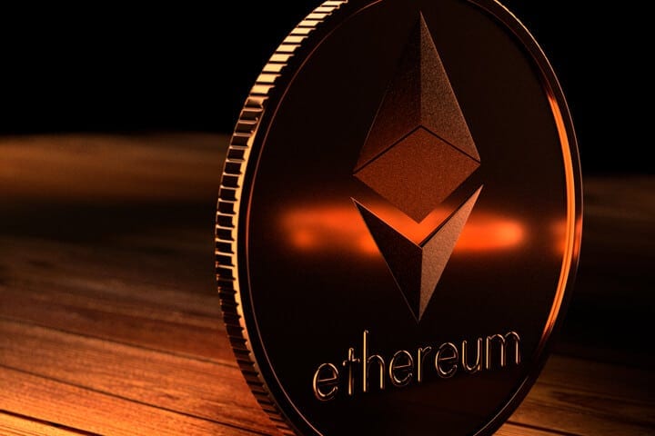 Ethereum Crypto Coin on Edge